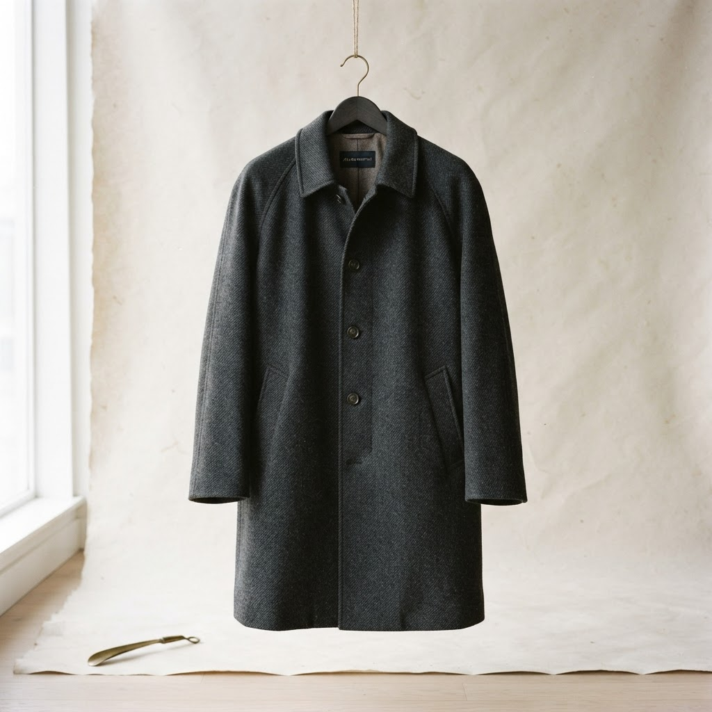Wool Balmacaan Overcoat